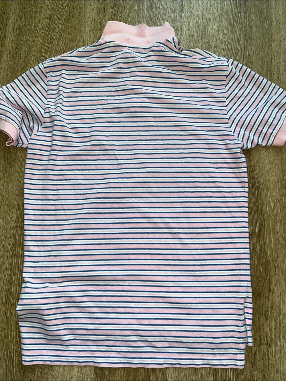 Ralph Lauren Pink Striped Polo with Navy & White Stripes